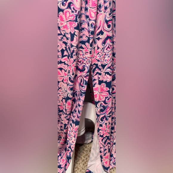 Lilly Pulitzer Nichola Pink Maxi Dress Love You Bunches Vacation Resort Small - Picture 4 of 8